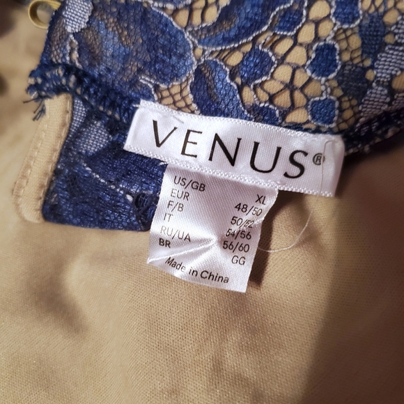 Venus Navy Lace Cold Shoulder Dress - Picture 10 of 11